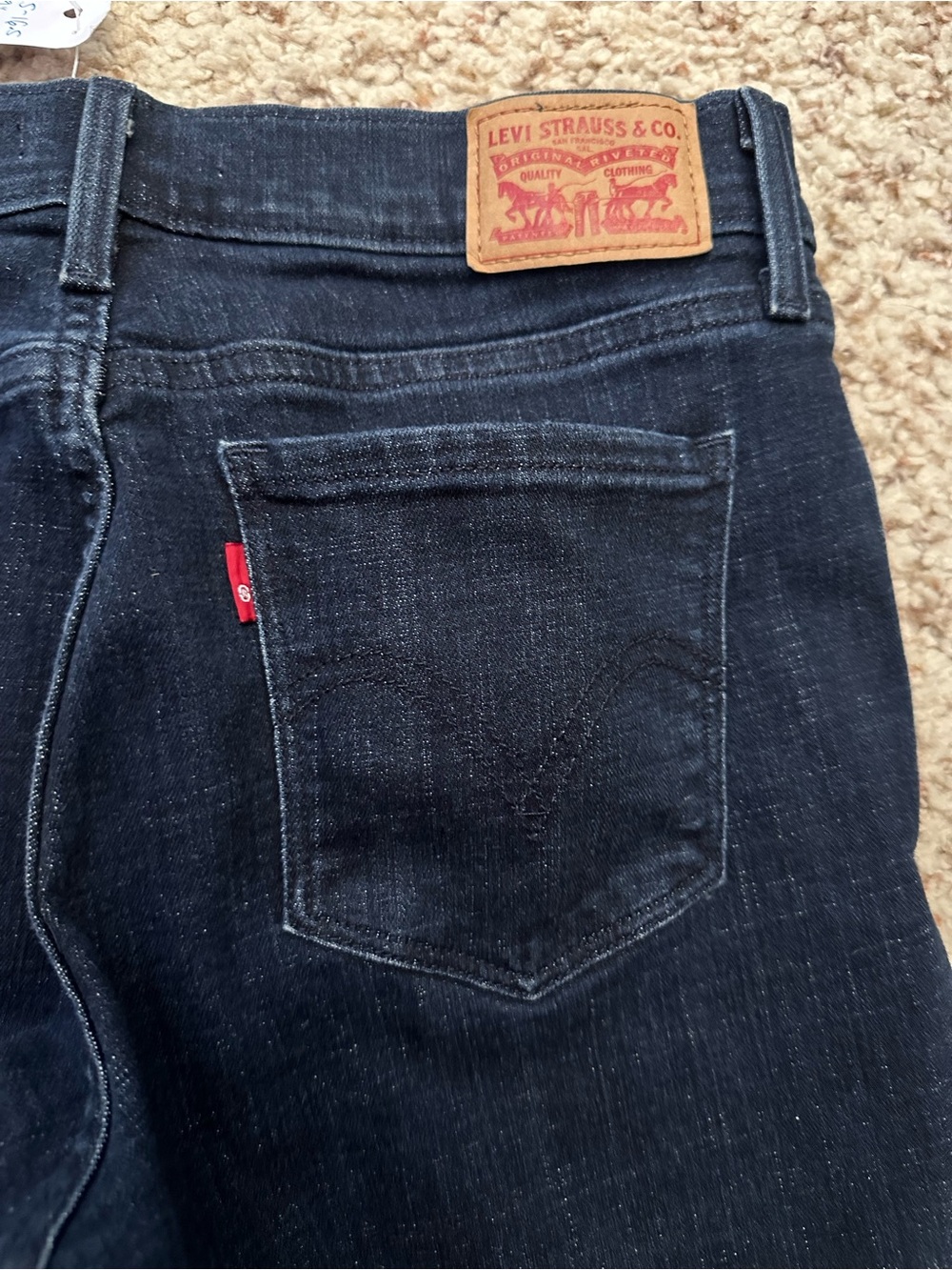 ✨UPCYCLED Wide Leg Argyle Quilted Side Panel Cuffed Levi’s 505 - Picture 9 of 10